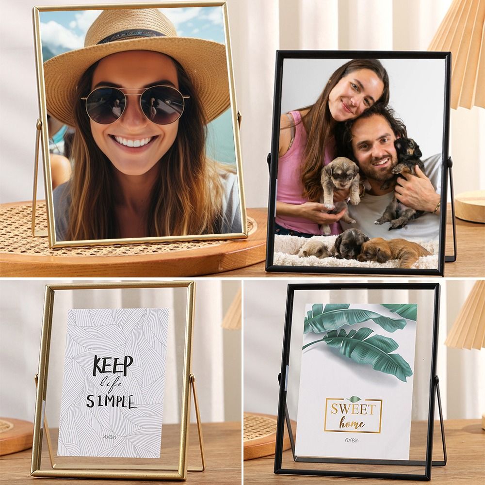 Bamboo Photo Frame - 4/6/7/8/10 Inch Metalen Fotolijst Acryl Scherm