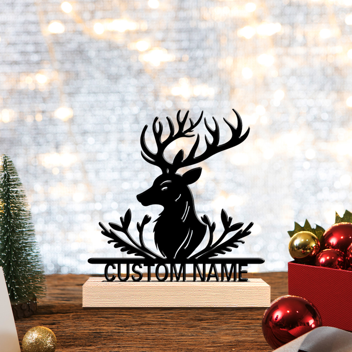 Home Decor Theme - 1 stuk stijlvolle gepersonaliseerde metalen elandenbeelden