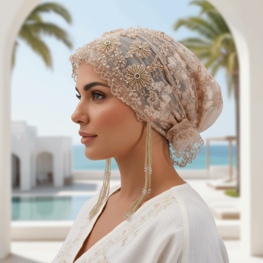 Glanzende kralen tulbandhoed l - Home Decor Indonesia recensie en prijs