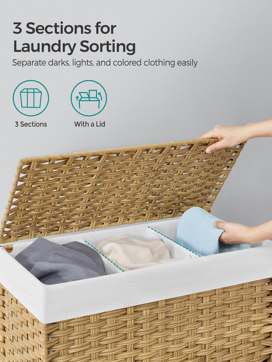 Wasmand met deksel, 42,3 gallo - Rattan Plant Basket recensie en prijs