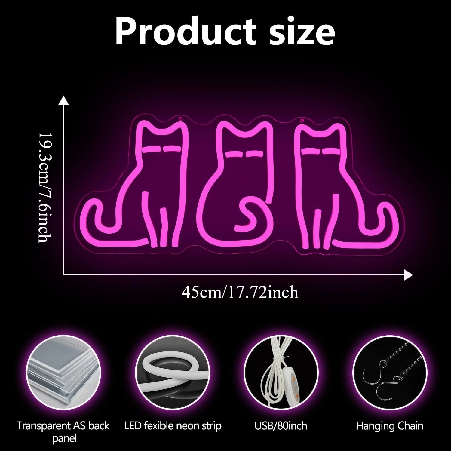 Katten Neonreclame USB LED Neo - Home Decor Theme recensie en prijs