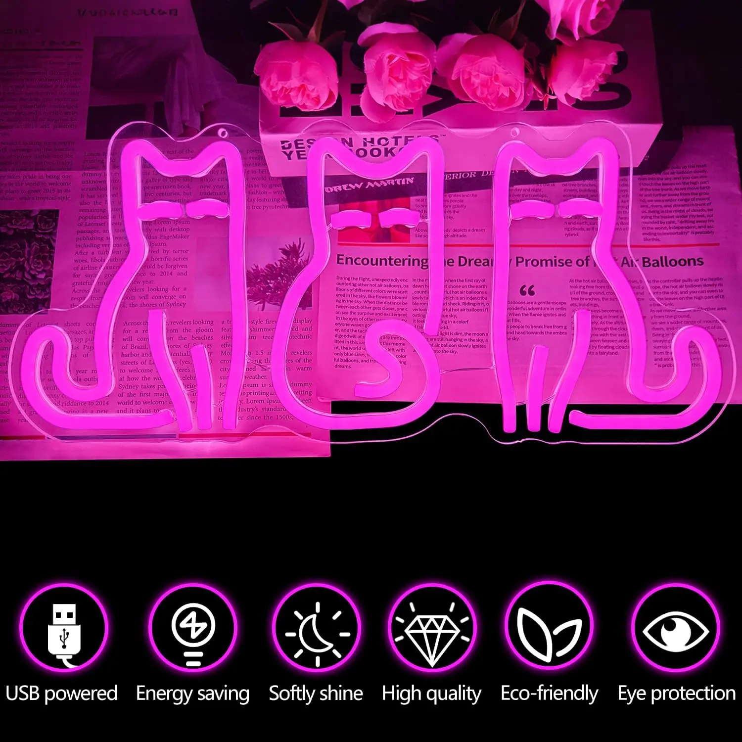 Katten Neonreclame USB LED Neo - Home Decor Theme recensie en prijs