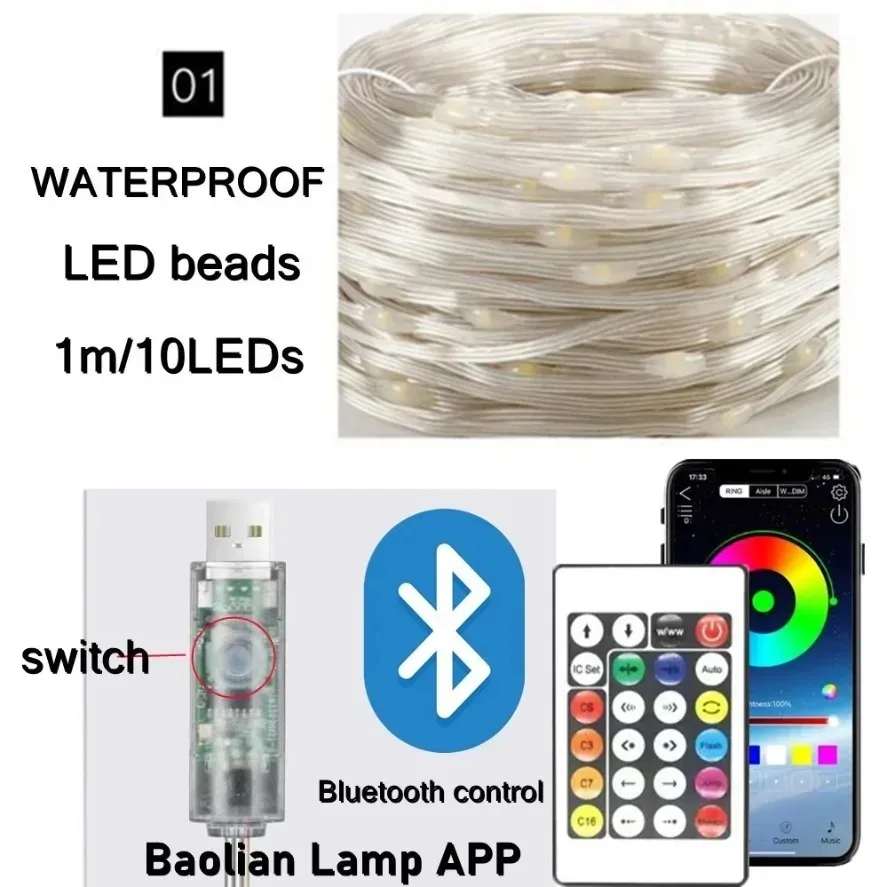 5-20m WS2812B RGB LED-lichtsno - Home Decor Free App recensie en prijs