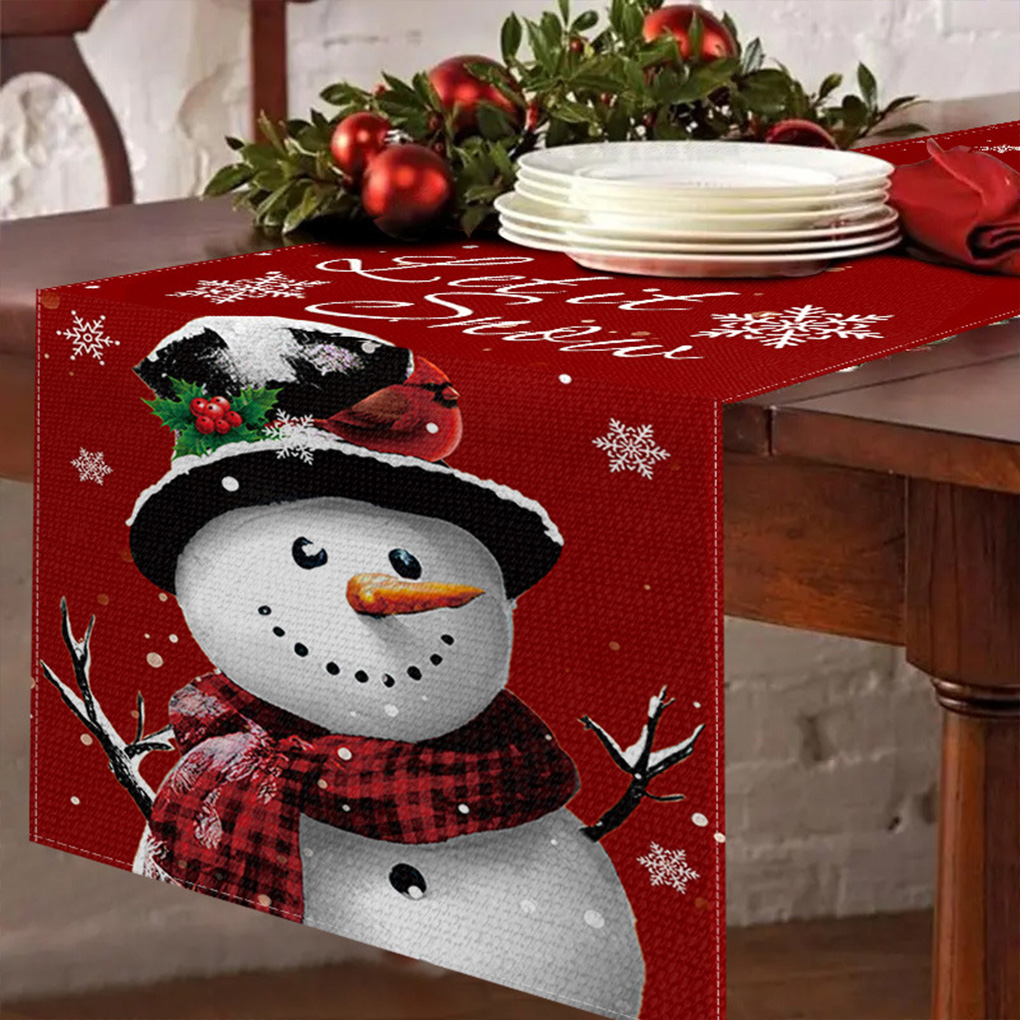 Feestelijke bloemen kerst tafe - Linen Table Runner recensie en prijs