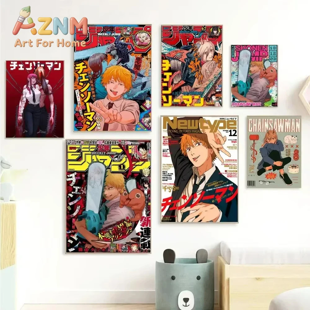 AZNM Chainsaw Man Anime Canvas - Home Decor Magazine recensie en prijs