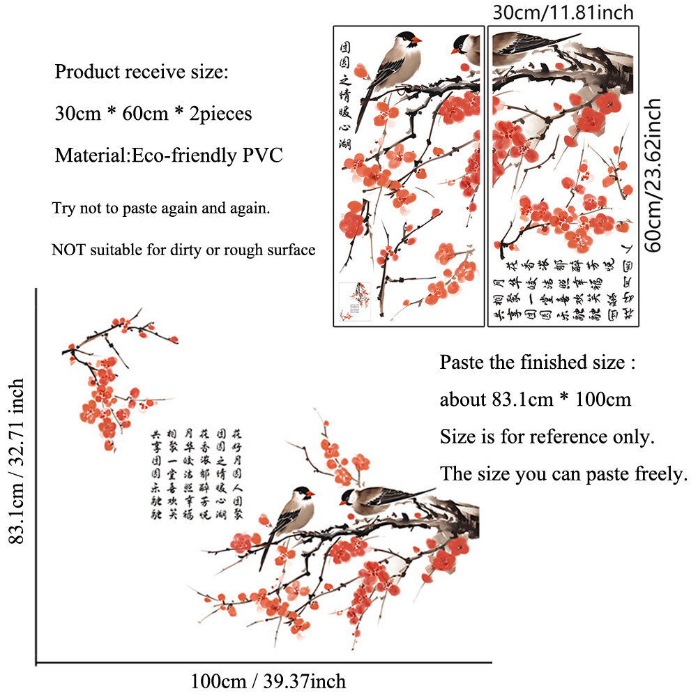 Chinese stijl pruimenbloesem v - Home Decor Indonesia recensie en prijs